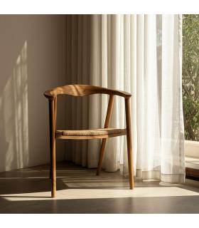 SILLA NATURAL MADERA 65 X 57 X 76 CM