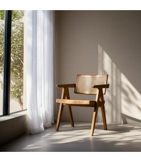 SILLA NATURAL MADERA 56 X 59 X 76 CM