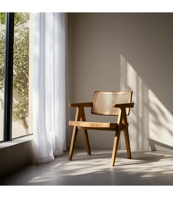 SILLA NATURAL MADERA 56 X 59 X 76 CM
