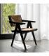 SILLA NATURAL-NEGRO MADERA 56 X 62 X 76,50 CM