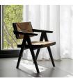 SILLA NATURAL-NEGRO MADERA 56 X 62 X 76,50 CM