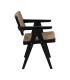 SILLA NATURAL-NEGRO MADERA 56 X 62 X 76,50 CM