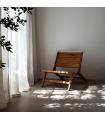 Natural wood armchair 60 x 93 x 63 cm