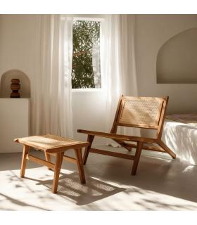 REPOSAPIÉS NATURAL MADERA 60,50 X 45 X 35,50 CM