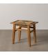 TABURETE NATURAL MADERA 49 X 35 X 45 CM