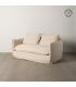 SOFÁ 2 PLAZAS CREMA TEJIDO-MADERA 160 X 95 X 85 CM