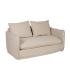 SOFÁ 2 PLAZAS CREMA TEJIDO-MADERA 160 X 95 X 85 CM