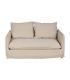SOFÁ 2 PLAZAS CREMA TEJIDO-MADERA 160 X 95 X 85 CM