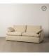 SOFÁ 3 PLAZAS BEIGE TEJIDO-MADERA 212 X 100 X 83 CM