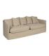 SOFÁ 3 PLAZAS BEIGE TEJIDO-MADERA 216 X 94 X 93 CM