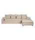 CHAISE-LOUNGER CREMA TEJIDO-MADERA 300 X 161 X 90 CM