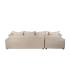 CHAISE-LOUNGER CREMA TEJIDO-MADERA 300 X 161 X 90 CM