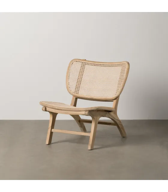 SILLÓN NATURAL RATÁN/MADERA SALÓN 84 X 58 X 74 CM