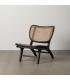 SILLÓN NEGRO RATÁN/MADERA SALÓN 84 X 58 X 74 CM