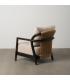 SILLÓN NEGRO TEJIDO-MADERA SALÓN 70 X 77 X 72 CM