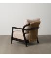 SILLÓN NEGRO TEJIDO-MADERA SALÓN 70 X 77 X 72 CM