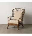 SILLÓN MARRÓN RATÁN DECORACIÓN 82 X 78 X 108 CM