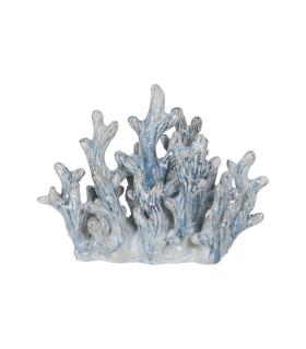 FIGURA CORAL AZUL CERÁMICA DECORACIÓN 43 X 21 X 30,50 CM