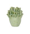 JARRÓN VERDE CERÁMICA DECORACIÓN 29 X 29 X 33 CM