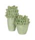JARRÓN VERDE CERÁMICA DECORACIÓN 28,50 X 27,50 X 46,50 CM