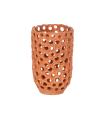 Orange ceramic vase 20 x 20 x 32 cm
