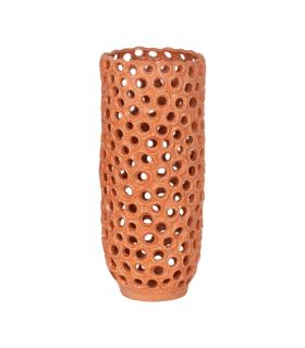 JARRÓN NARANJA CERÁMICA DECORACIÓN 24 X 23,50 X 54,50 CM