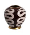 White-brown porcelain vase 20 x 20 x 21 cm