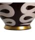 JARRÓN BLANCO-MARRÓN PORCELANA 20 X 20 X 21 CM