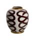 JARRÓN BLANCO-MARRÓN PORCELANA 25 X 25 X 29 CM