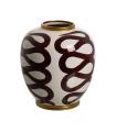 White-brown porcelain vase 25 x 25 x 29 cm
