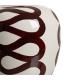 JARRÓN BLANCO-MARRÓN PORCELANA 25 X 25 X 29 CM