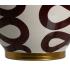 JARRÓN BLANCO-MARRÓN PORCELANA 25 X 25 X 29 CM