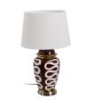 White-brown porcelain table lamp 24 x 24 x 50 cm