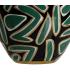JARRÓN NEGRO-VERDE PORCELANA DECORACIÓN 28 X 28 X 34 CM