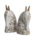 FIGURA CABALLO 2/M BLANCO-MARRÓN 14 X 8 X 26 CM