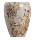 JARRÓN BLANCO-MARRÓN PORCELANA 19 X 19 X 33 CM
