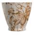 JARRÓN BLANCO-MARRÓN PORCELANA 19 X 19 X 33 CM