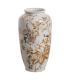 JARRÓN BLANCO-MARRÓN PORCELANA 23 X 23 X 36 CM