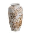 JARRÓN BLANCO-MARRÓN PORCELANA 23 X 23 X 36 CM