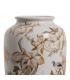 JARRÓN BLANCO-MARRÓN PORCELANA 23 X 23 X 36 CM