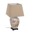 White-brown porcelain table lamp 22 x 22 x 45 cm