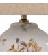 LÁMPARA MESA BLANCO-MARRÓN PORCELANA 22 X 22 X 45 CM