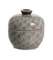 White-brown porcelain decorative box 15 x 15 x 13 cm