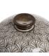 CAJA BLANCO-MARRÓN PORCELANA DECORACIÓN 15 X 15 X 13 CM
