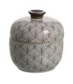 White-brown porcelain decorative box 18 x 18 x 19 cm