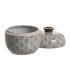CAJA BLANCO-MARRÓN PORCELANA DECORACIÓN 18 X 18 X 19 CM