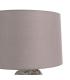 LÁMPARA MESA BLANCO-GRIS PORCELANA 23 X 23 X 44 CM
