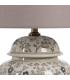 LÁMPARA MESA BLANCO-GRIS PORCELANA 23 X 23 X 44 CM