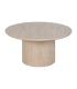 MESA CENTRO BEIGE PIEDRA MDF DECORACIÓN 90 X 90 X 45 CM