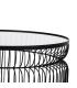 S/2 MESA CENTRO NEGRO METAL-CRISTAL 65 X 65 X 40 CM